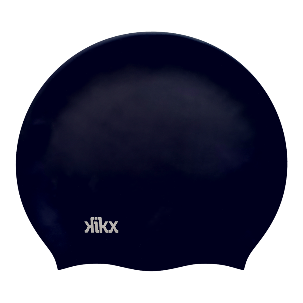 Kikx Big Hair silicone swim cap in black medium