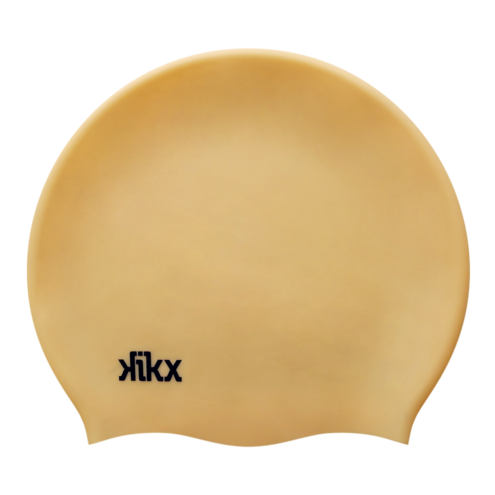 Kikx Big Hair silicone swim cap in gold medium