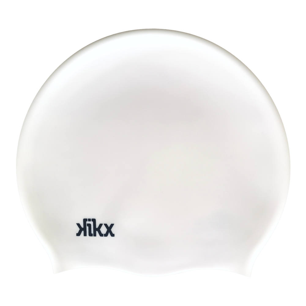 Kikx Big Hair silicone swim cap in white large