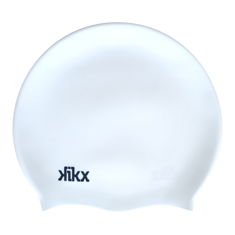 Kikx Big Hair silicone swim cap in white medium