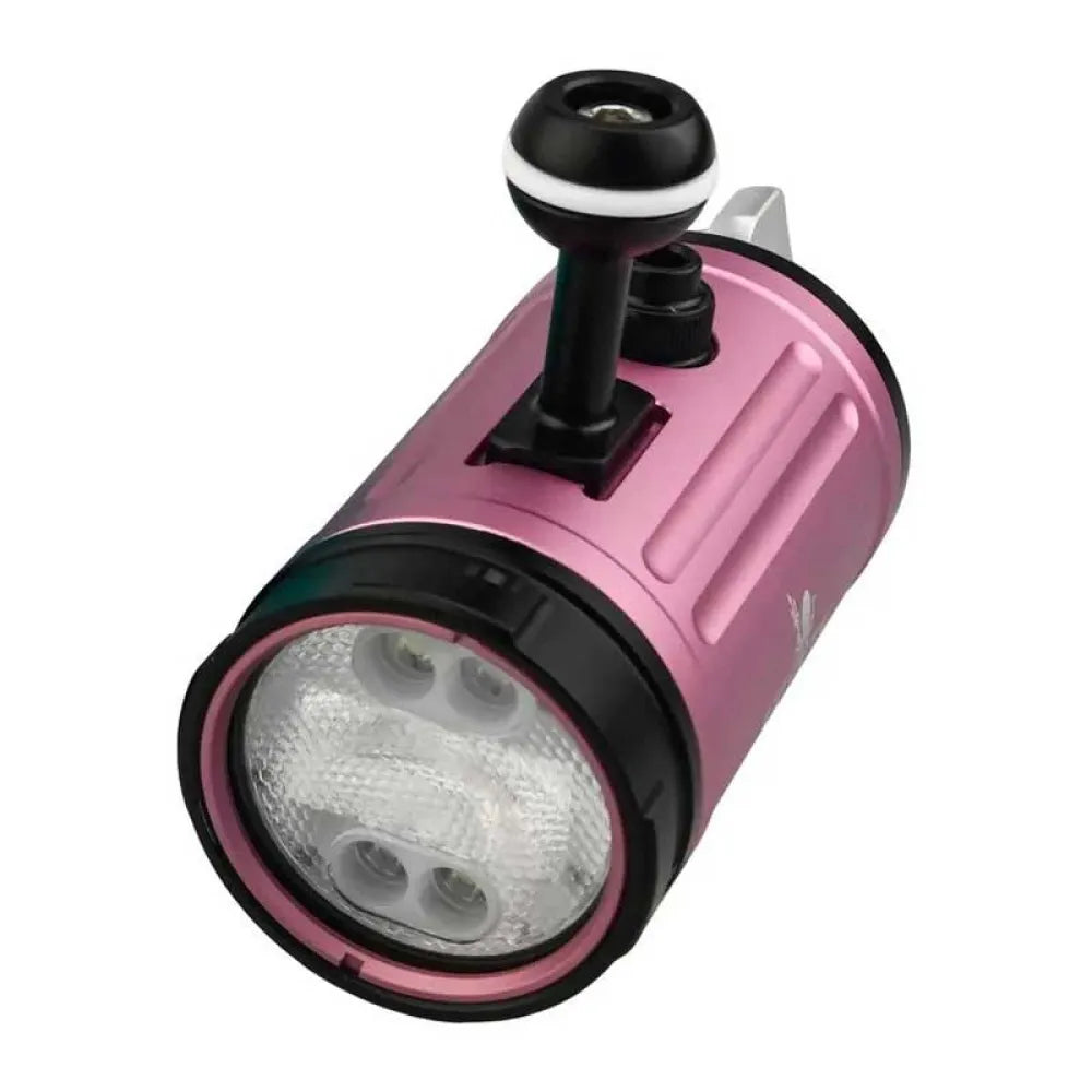 Kraken KR-S40 underwater strobe in silver with ball mount