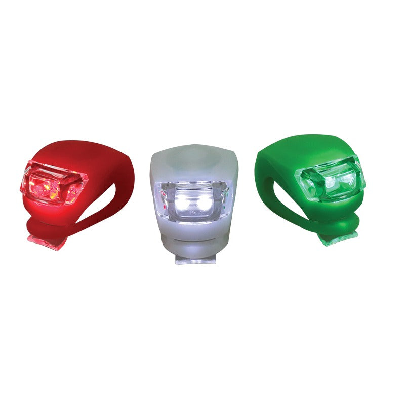 Lalizas Flexy emergency navigation lights in red, white and green