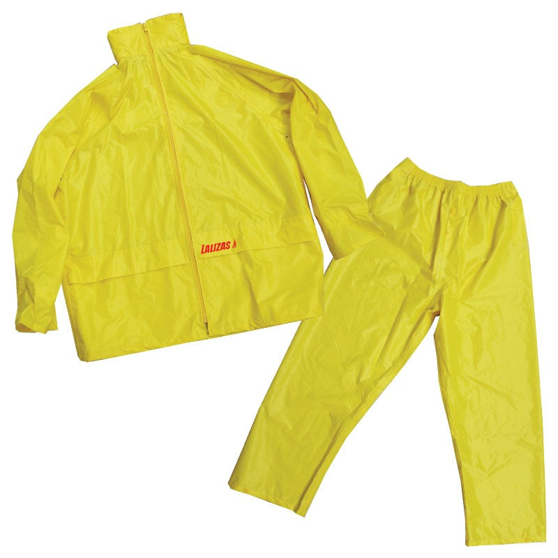 Lalizas yellow rain suit with hooded jacket and trousers