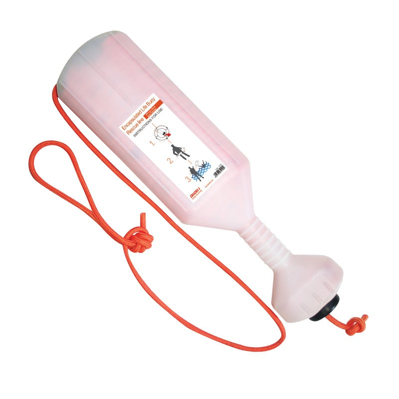 Lalizas encapsulated lifebuoy rescue line tube with orange 30 m rope