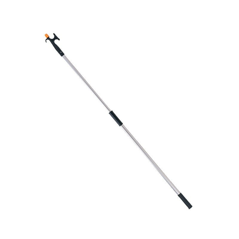 Lalizas telescopic boat hook with aluminium pole, black double-ended head and orange tip