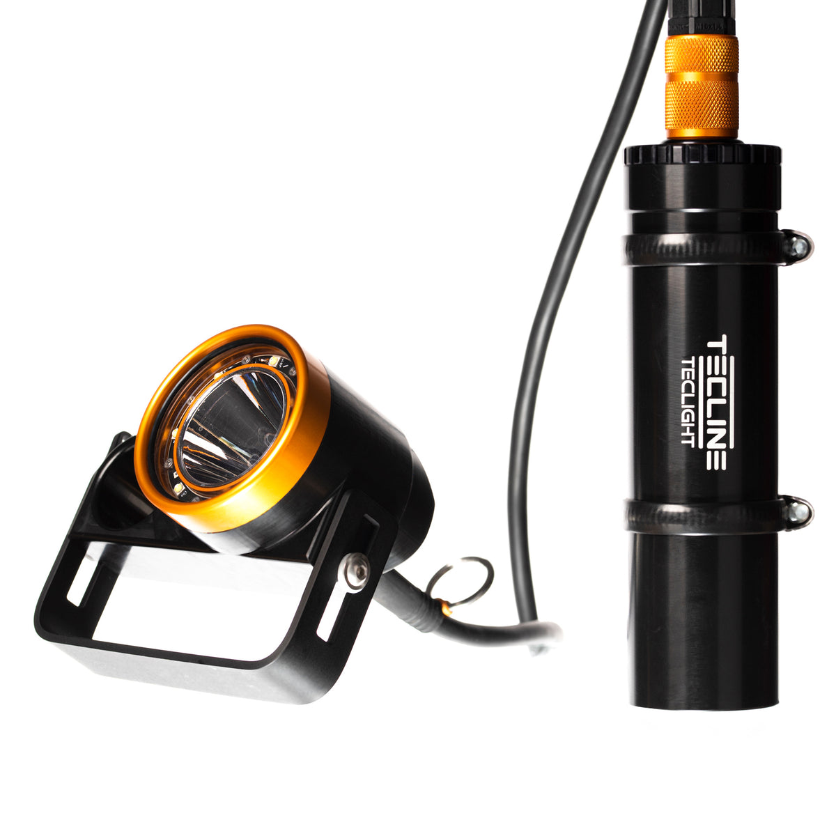 Tecline Teclight Standard head and 75 Wh battery canister with straight cable connection