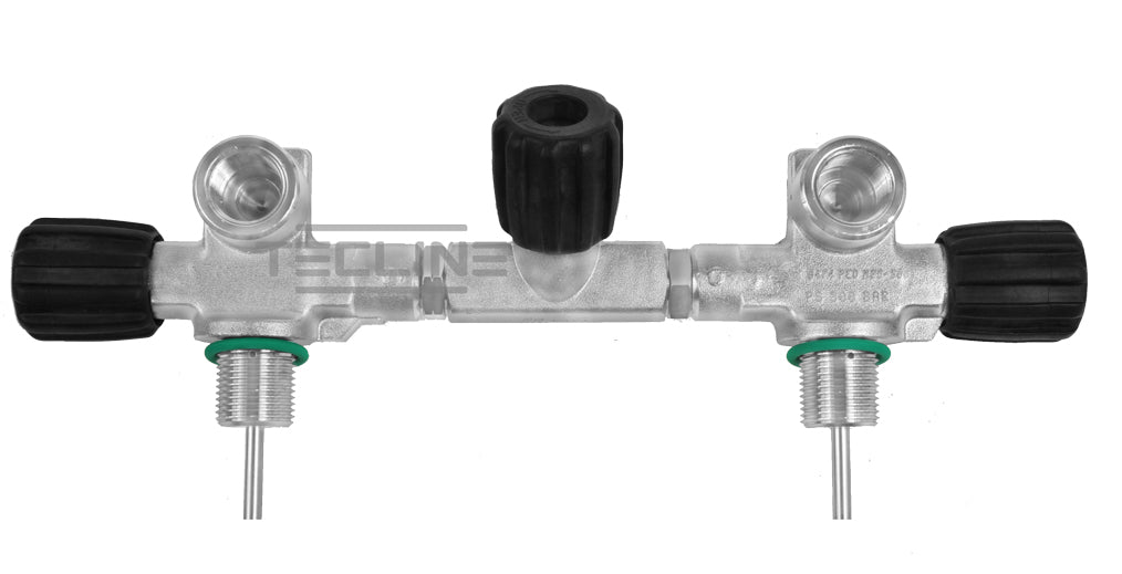 Tecline complete 300 bar twin-set manifold with isolator valve