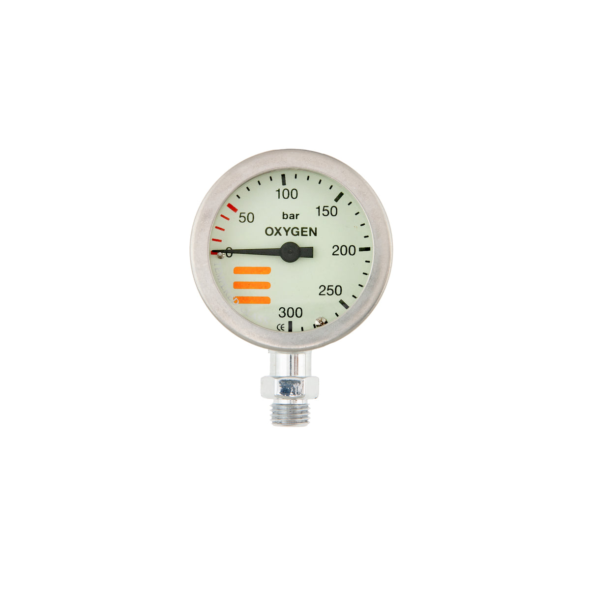 Tecline O2 SPG head, 52 mm chrome, marked OXYGEN