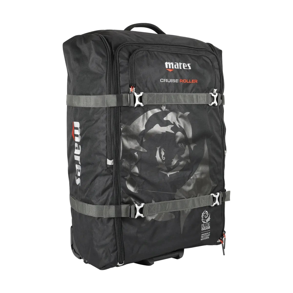 Mares Cruise Backpack Roller 140 litre dive bag in black with grey print
