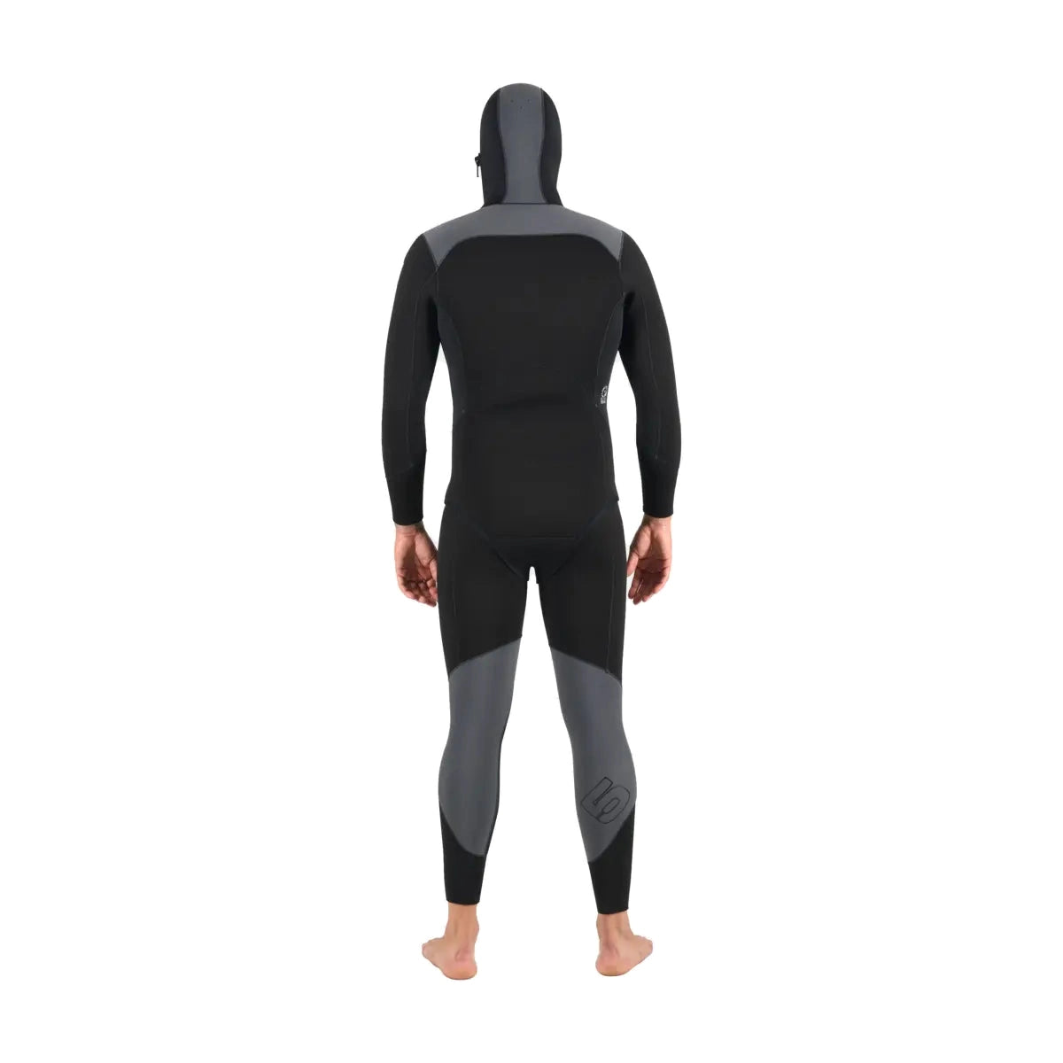 Mares Dual 5mm men's two-piece wetsuit in black and grey, hooded jacket front view
