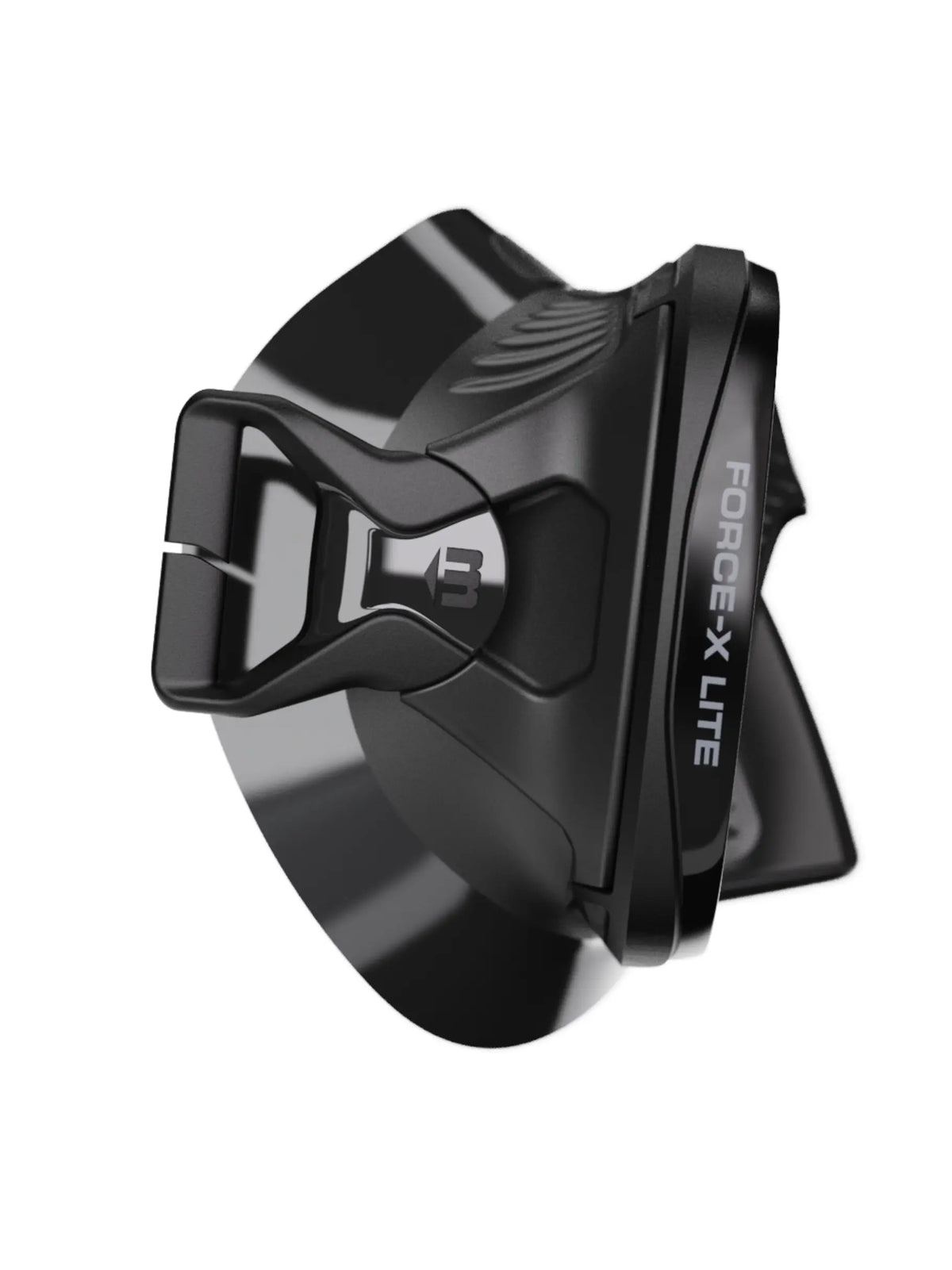 Mares Force-X Lite dive mask in black, three-quarter front view