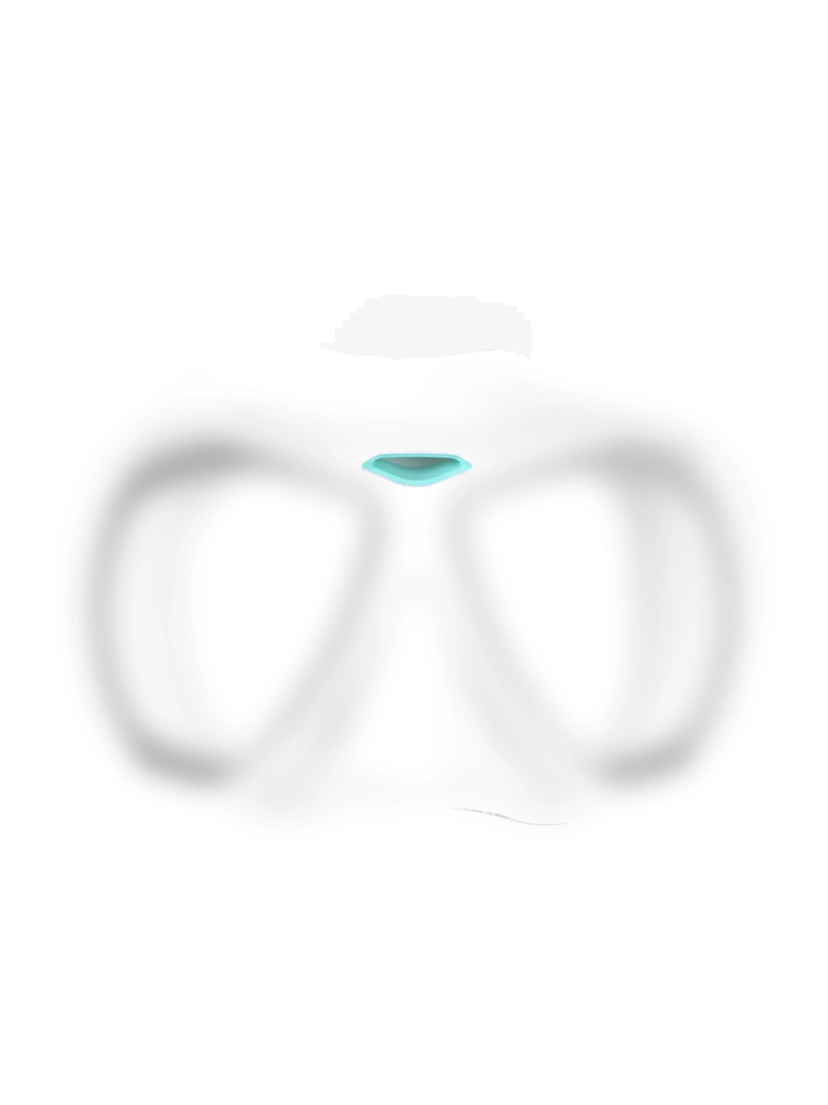 Mares Force-X dive mask in aqua and white, front view