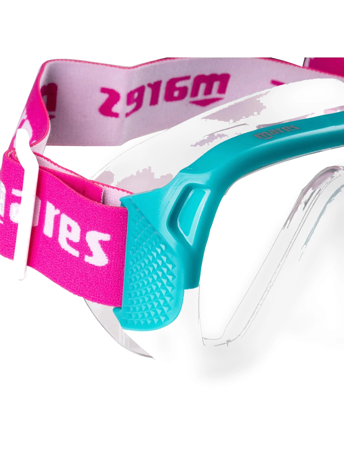 Mares Keewee Junior mask and snorkel combo in aqua, mask and snorkel together