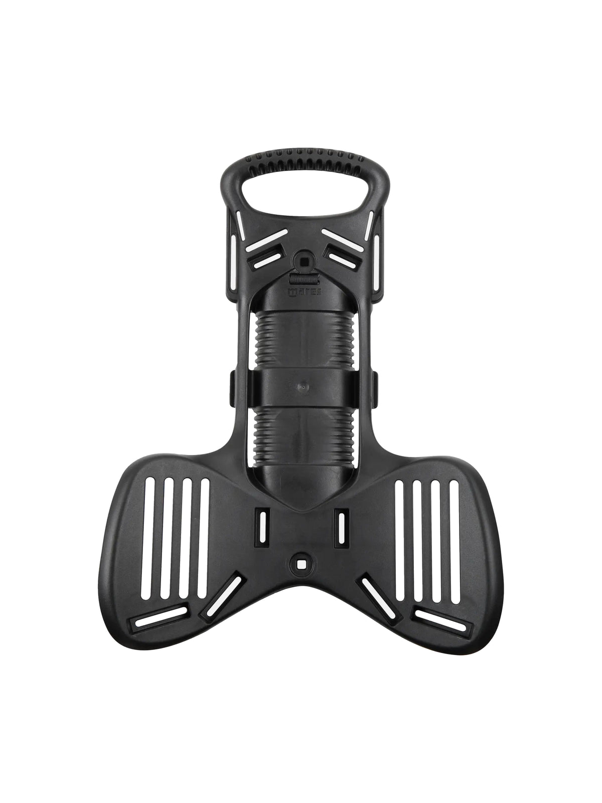 Mares Magellan HD back-inflation BCD in all black, front three-quarter view