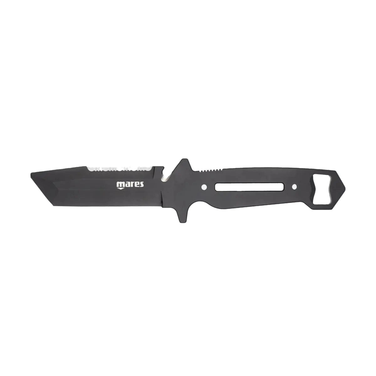 Mares Maximus multi-use dive knife in black PVD-coated stainless steel