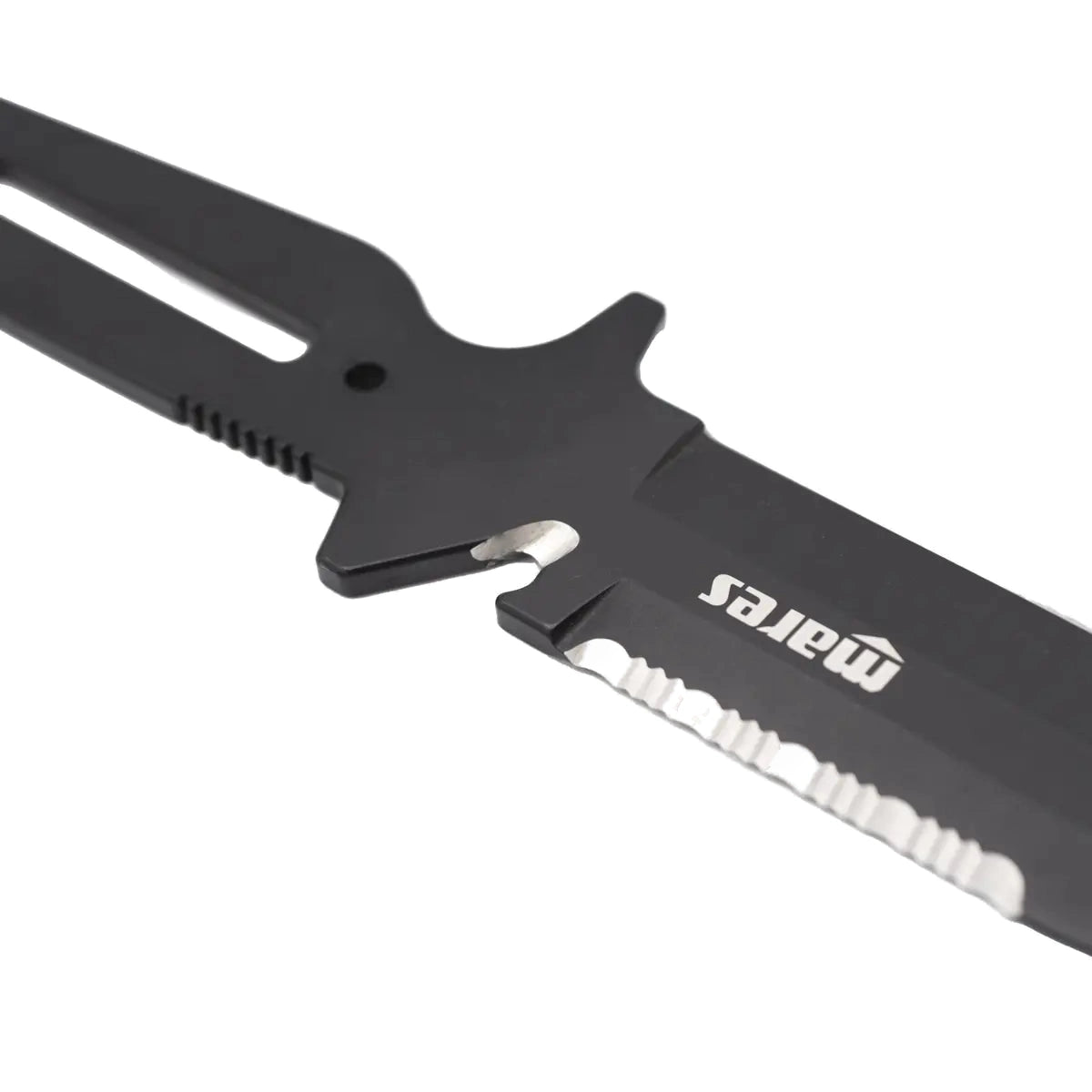 Mares Maximus multi-use dive knife in black PVD-coated stainless steel