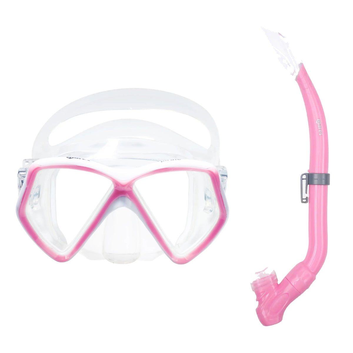 Mares Pirate junior mask and Fuji Junior snorkel, both pink