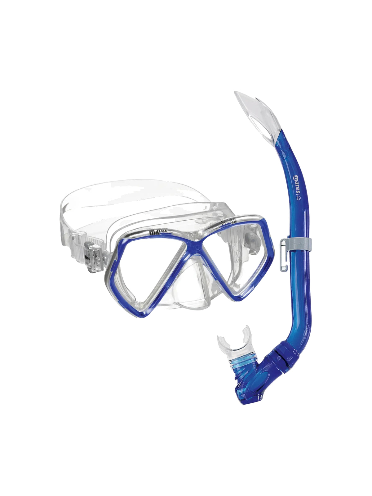 Mares Pirate junior mask and snorkel combo in blue, mask and snorkel together