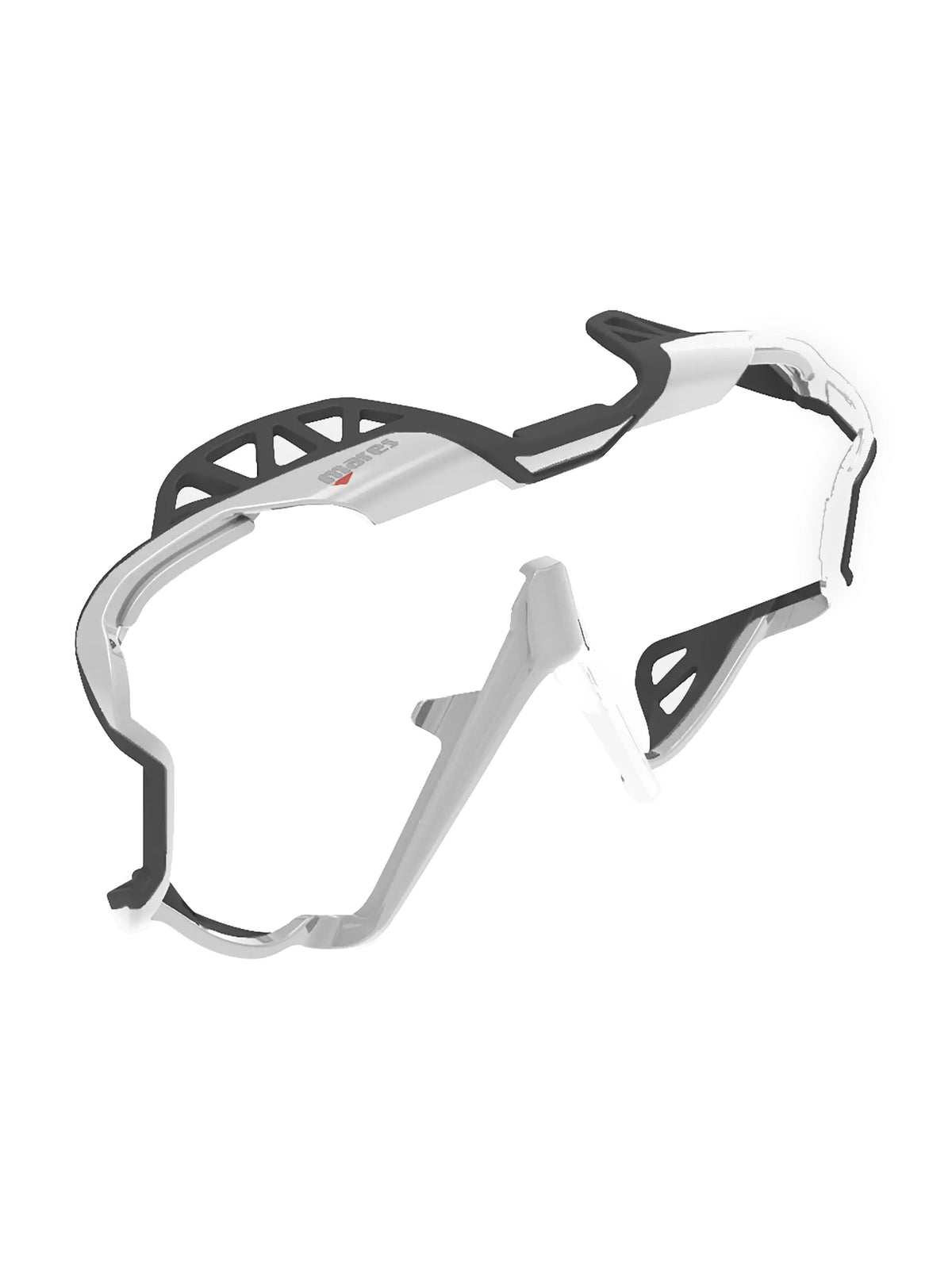Mares Pure Wire replacement mask frame in white and grey, product view