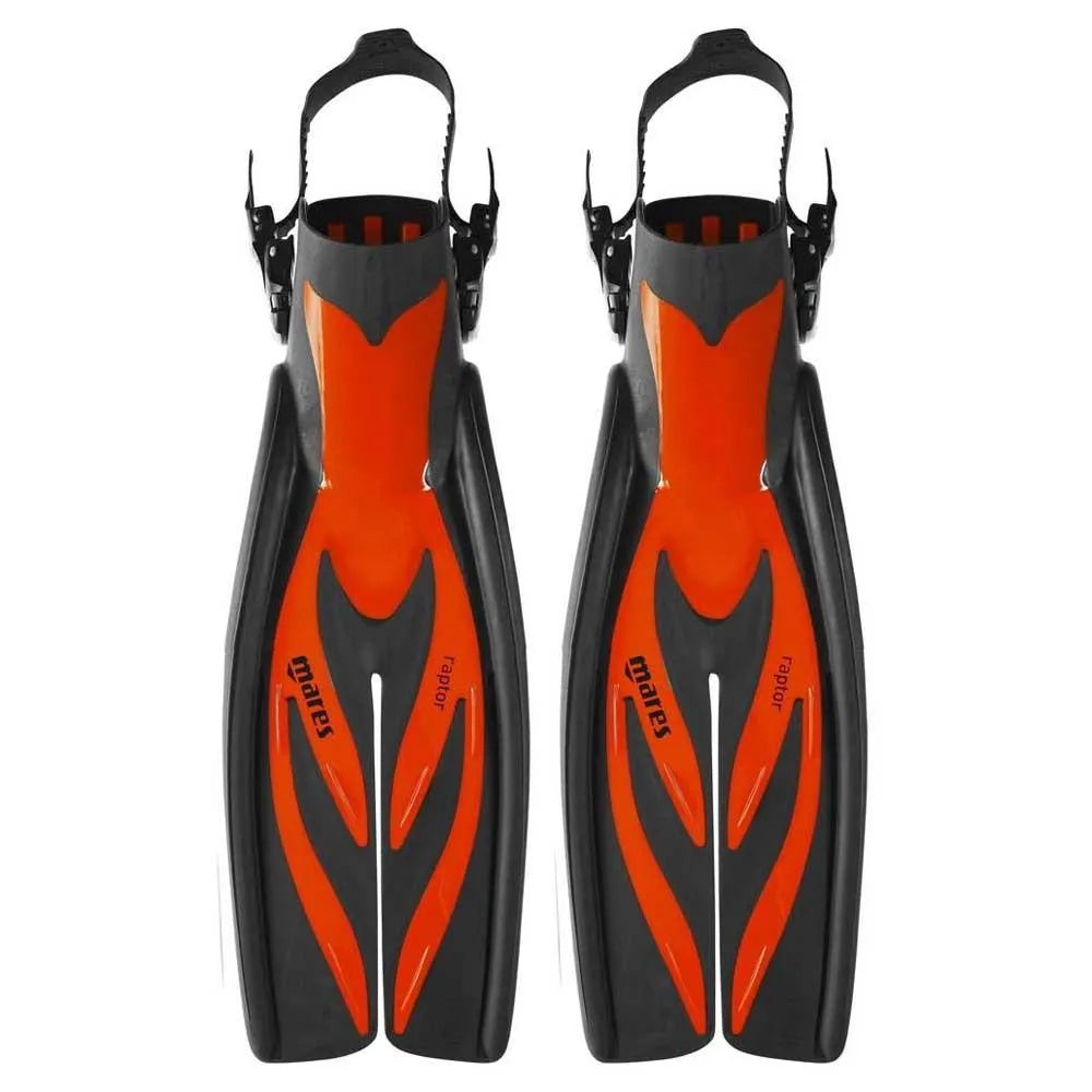 Mares Raptor split fin in green, top view