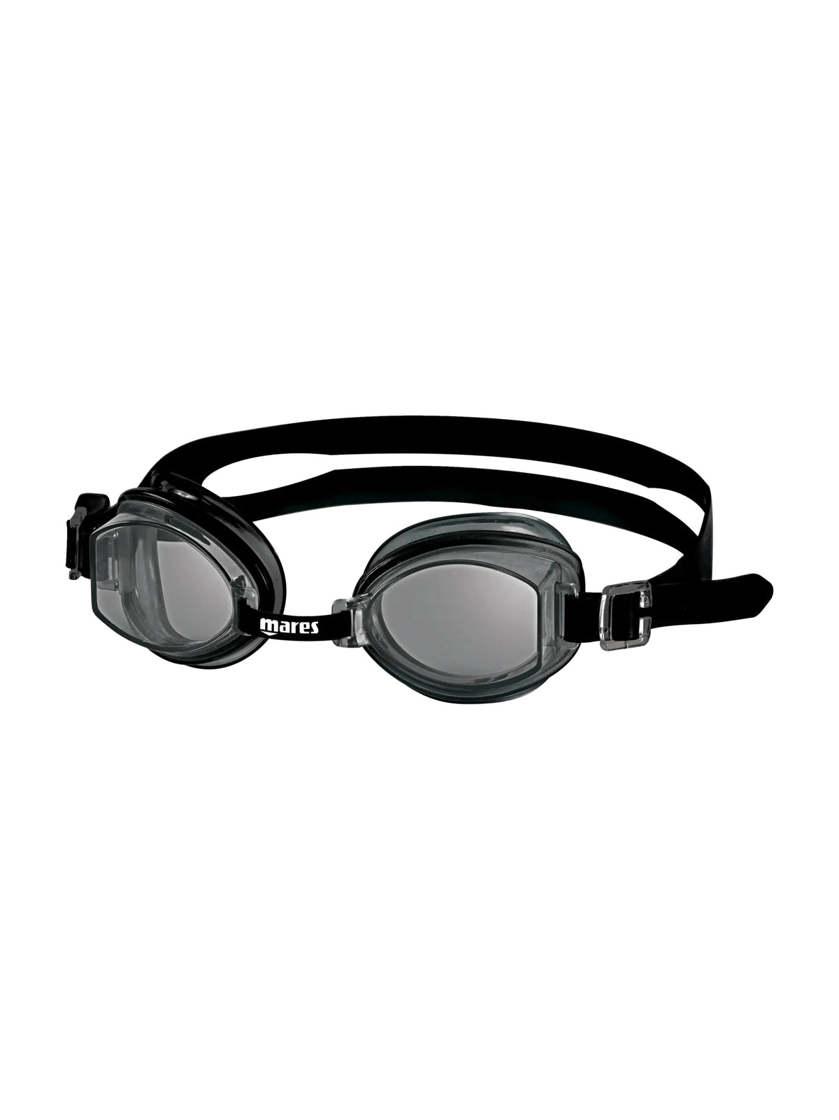 Mares Rocket swim goggles in black, front view