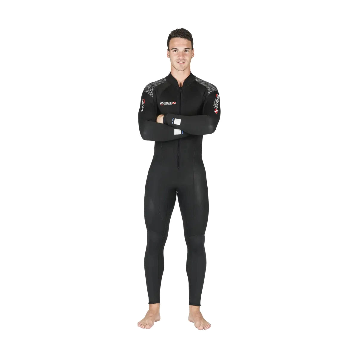 Mares Rover 5mm unisex one-piece overall in black, front view