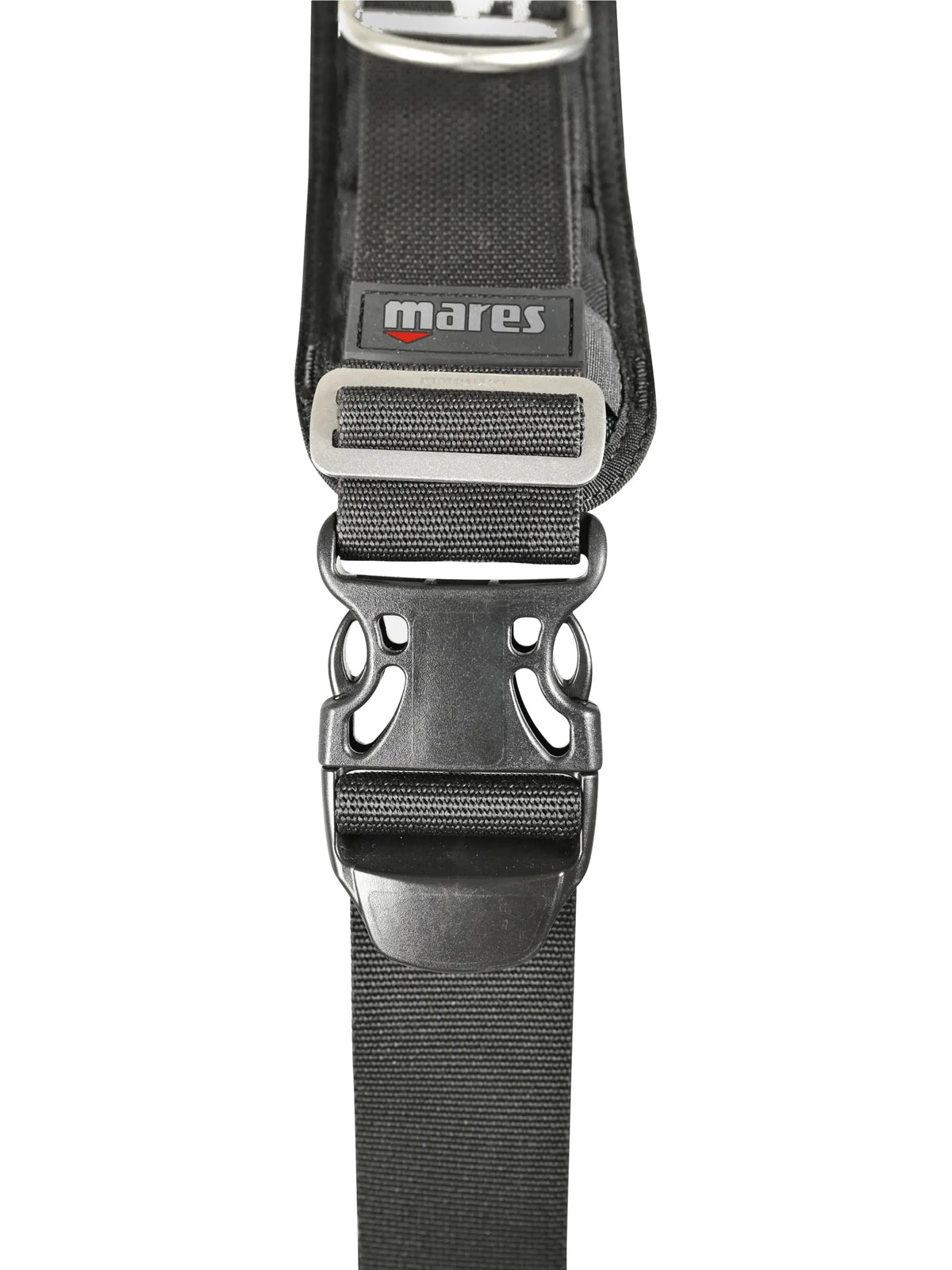 Mares Rover Tech BCD from behind: anodised aluminium backplate, padded harness and black donut bladder
