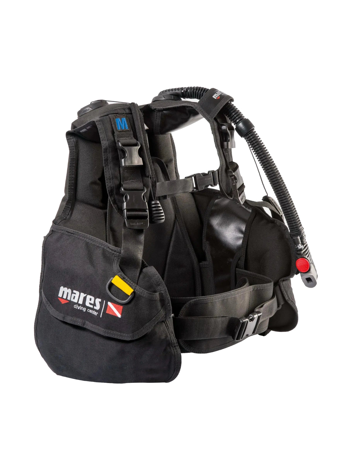Mares Rover jacket BCD in black Cordura, three-quarter front view