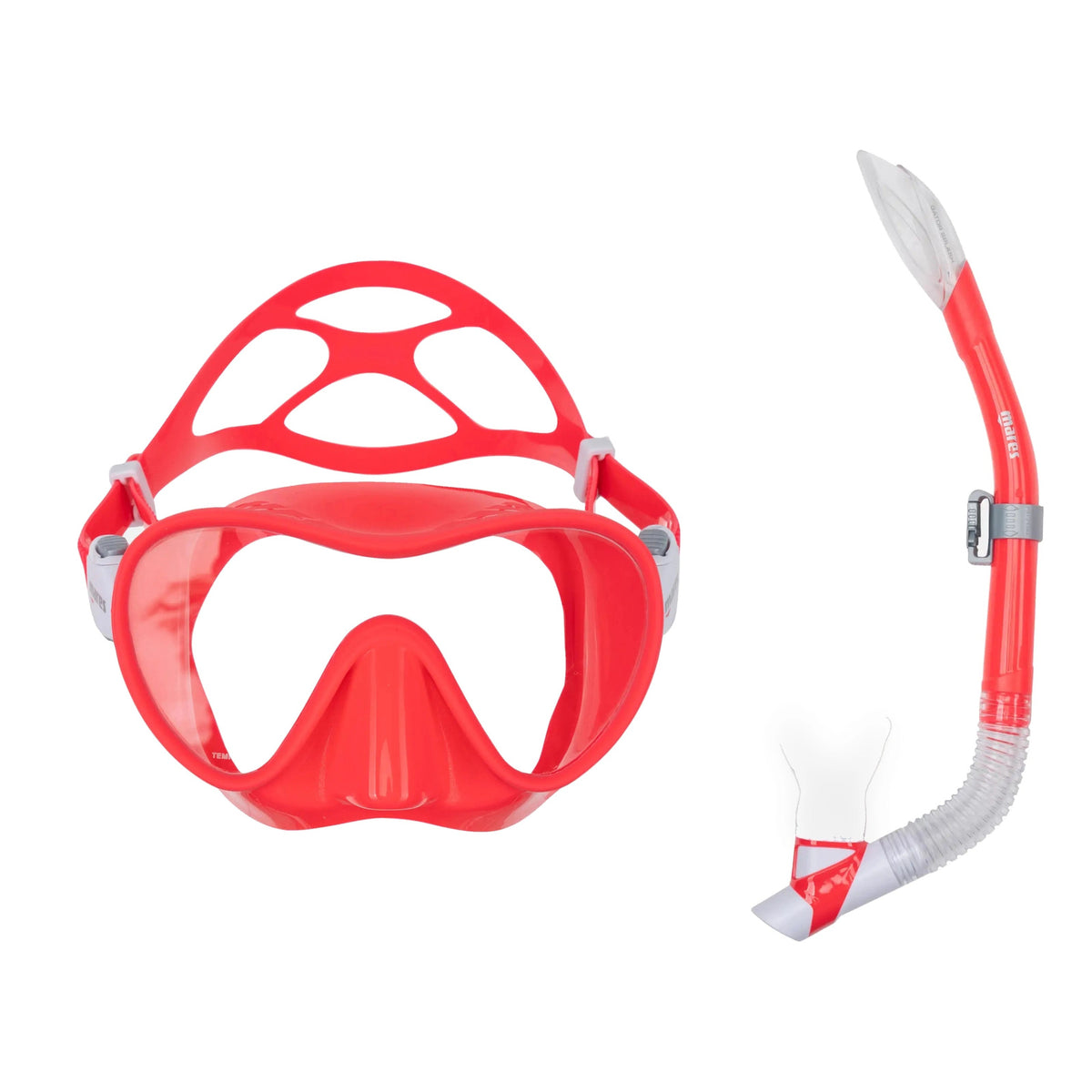 Mares Tropical mask and semi-dry snorkel, both pink