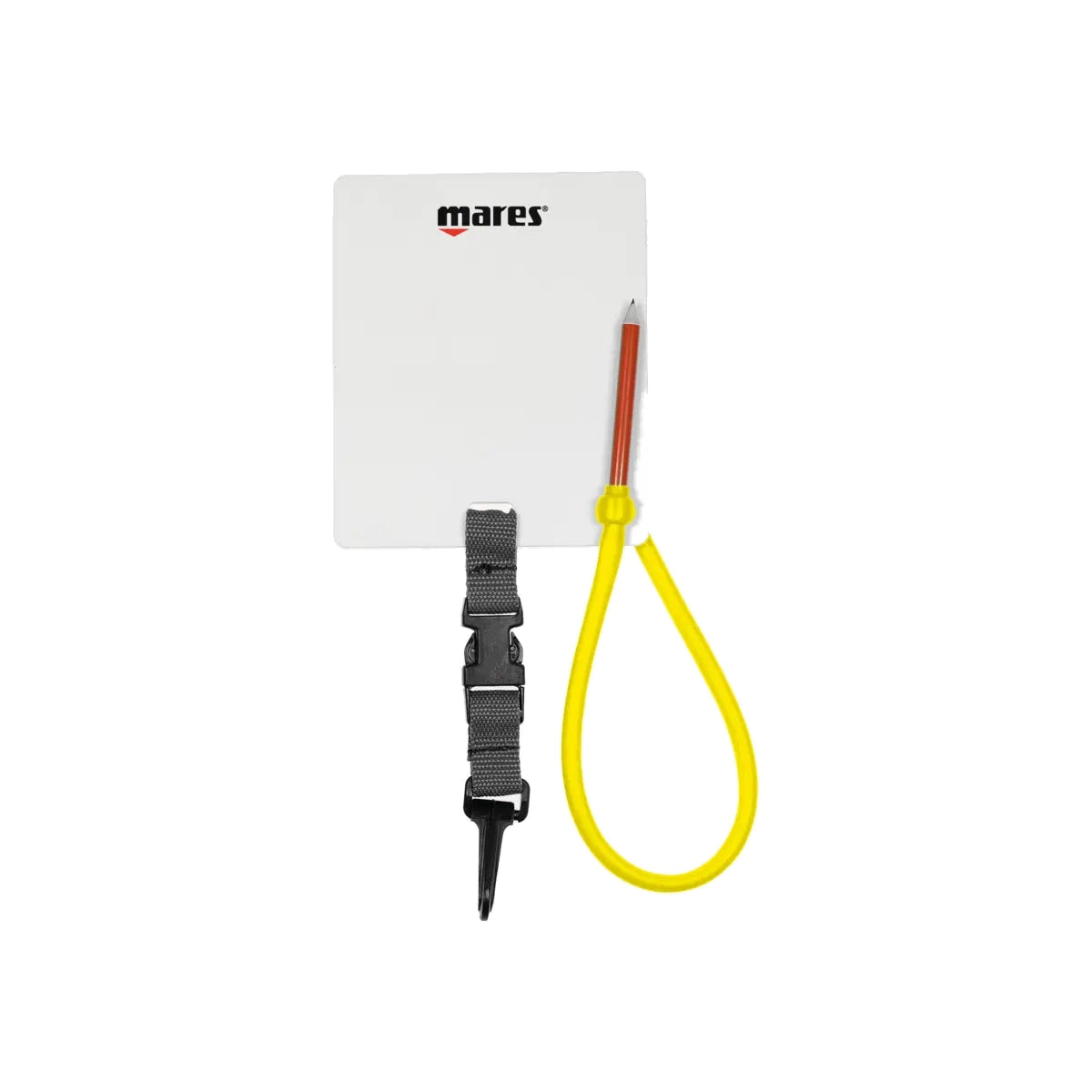 Mares underwater slate with pencil on a yellow coiled lanyard and clip