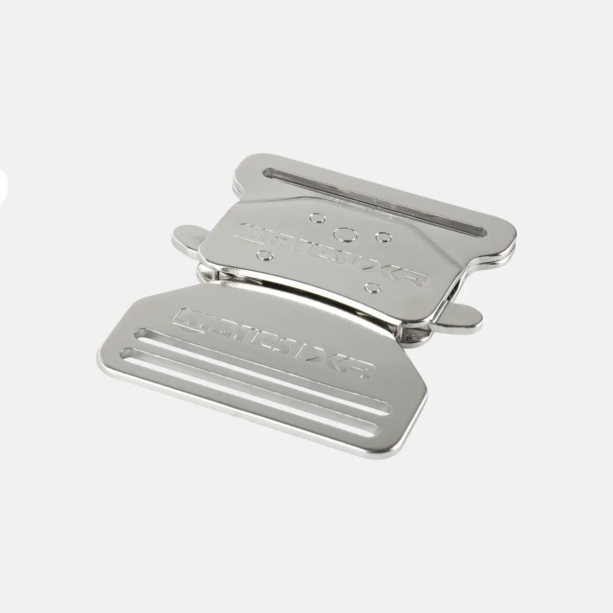 Mares XR 316 stainless steel harness buckle, closed