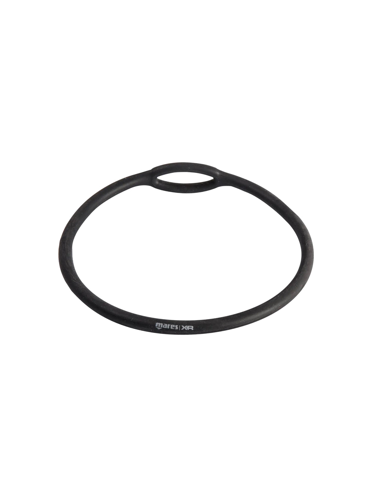 Mares XR neck regulator bungee, a black silicone loop with a mouthpiece ring