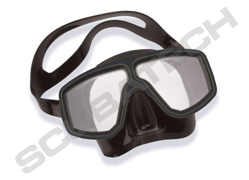 Scubatech Corsica mask with black silicone and black frame