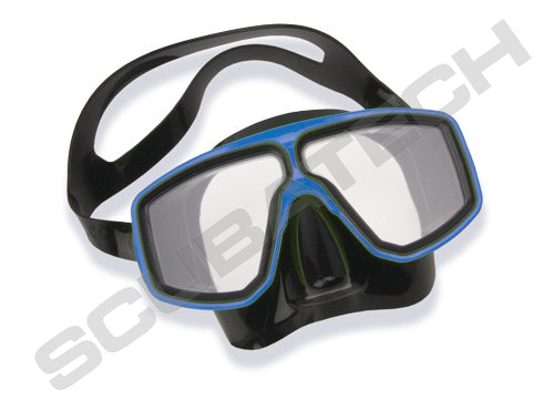 Scubatech Corsica mask with black silicone and black frame