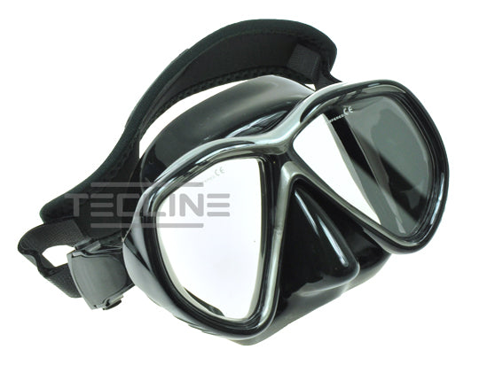 Tecline Tiara mask with black silicone and silver frame