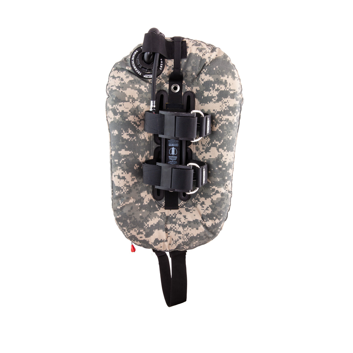 Tecline Donut Midi Comfort set shown with a camo grey wing and Comfort harness