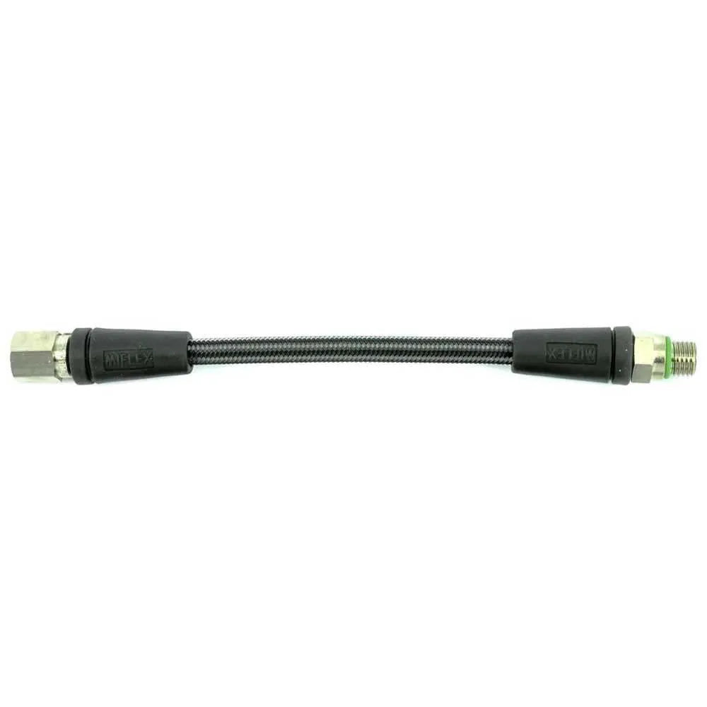 Miflex Carbon HD high pressure hose with gauge fitting and black strain relief