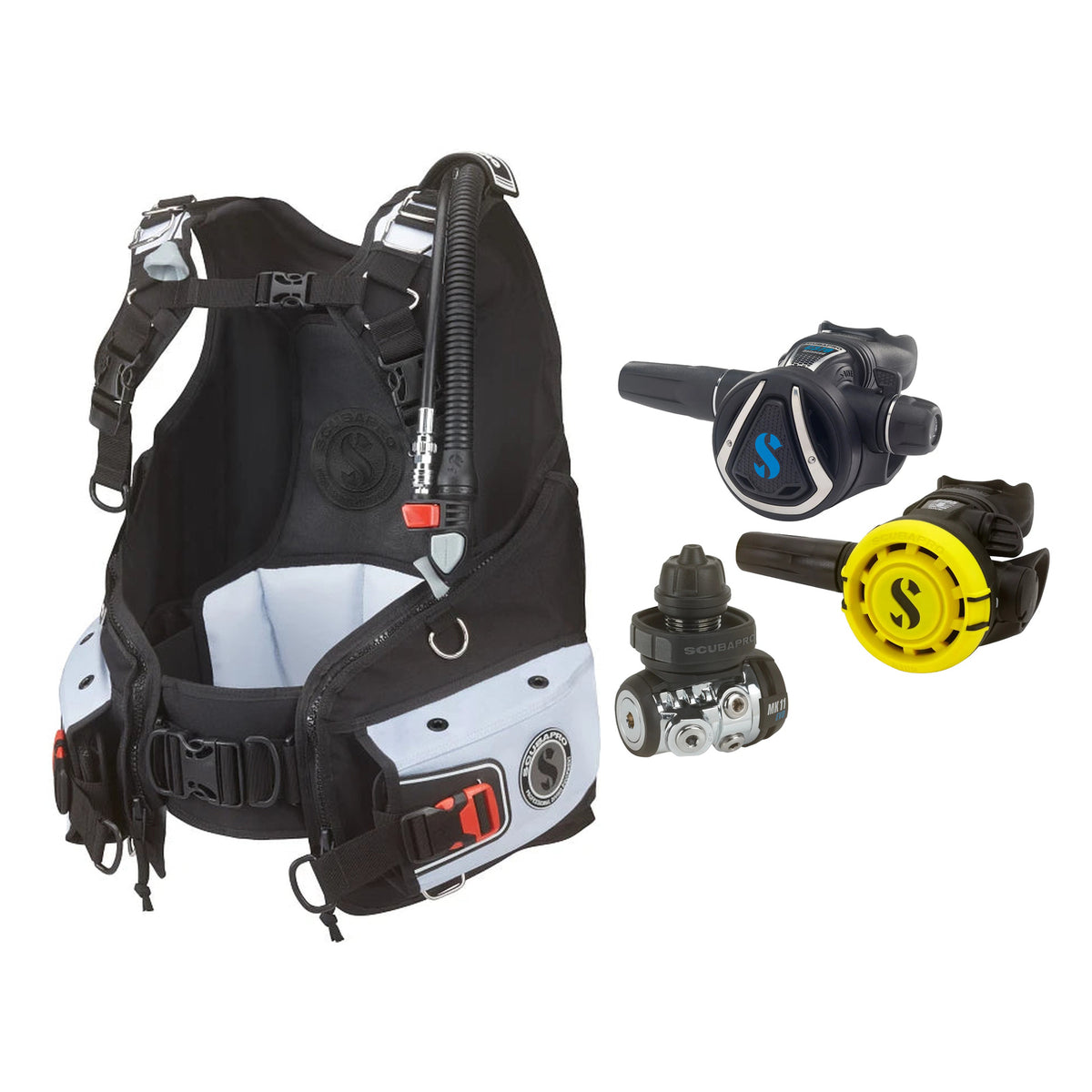 SCUBAPRO MK11 EVO / C370 regulator set with R105 octopus and Bella BCD