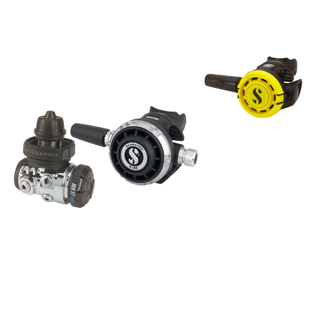 SCUBAPRO MK17 EVO 2 / G260 regulator with yellow R105 octopus