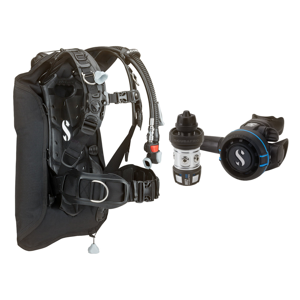 SCUBAPRO MK2 EVO / R105 regulator set with R105 octopus and Hydros Core BCD