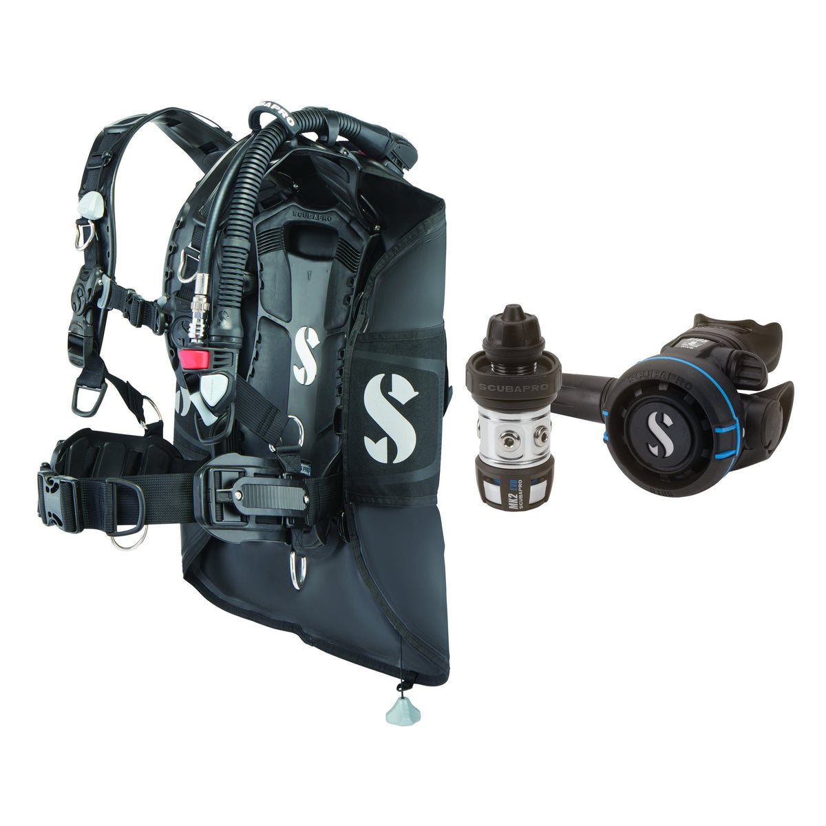 SCUBAPRO MK2 EVO / R105 regulator set with R105 octopus and Hydros Pro 2 BCD