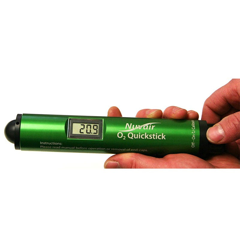 Nuvair O2 Quickstick green aluminium nitrox analyser with digital display