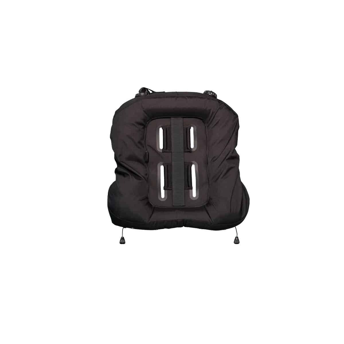 OMS Deep Ocean 2.0 Wing 60 lb in black with the corrugated hose and power inflator