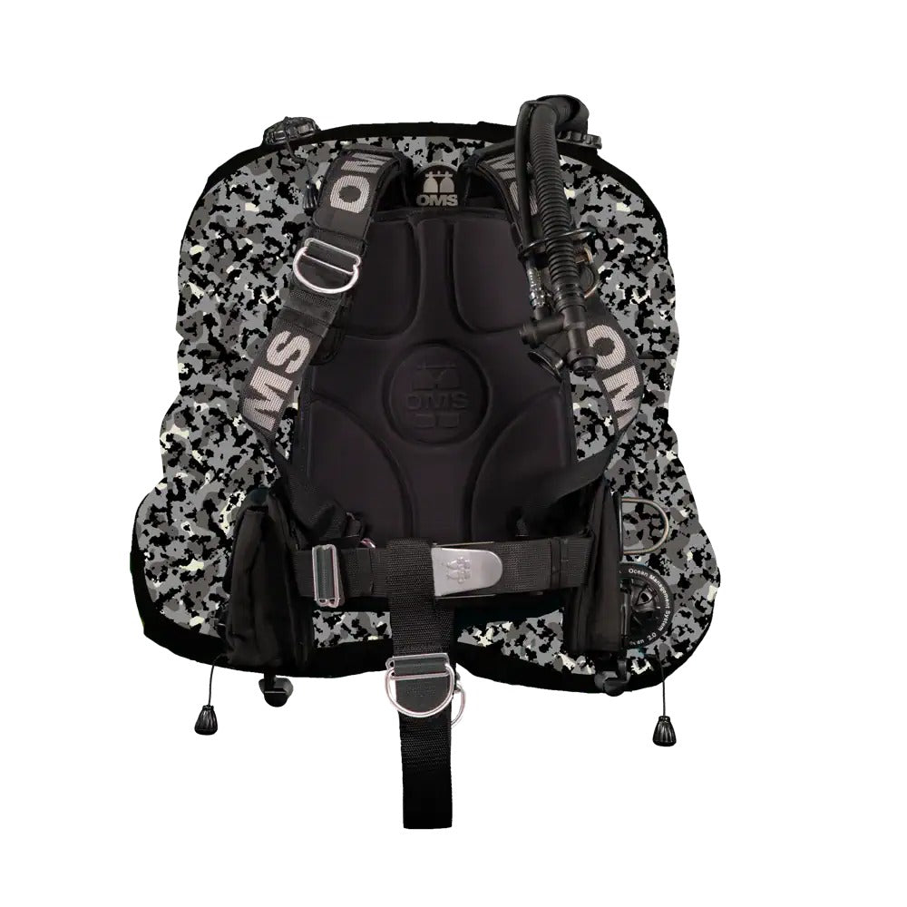 Camo grey OMS Deep Ocean 2.0 Wing shown fitted to a SmartStream harness, harness sold separately