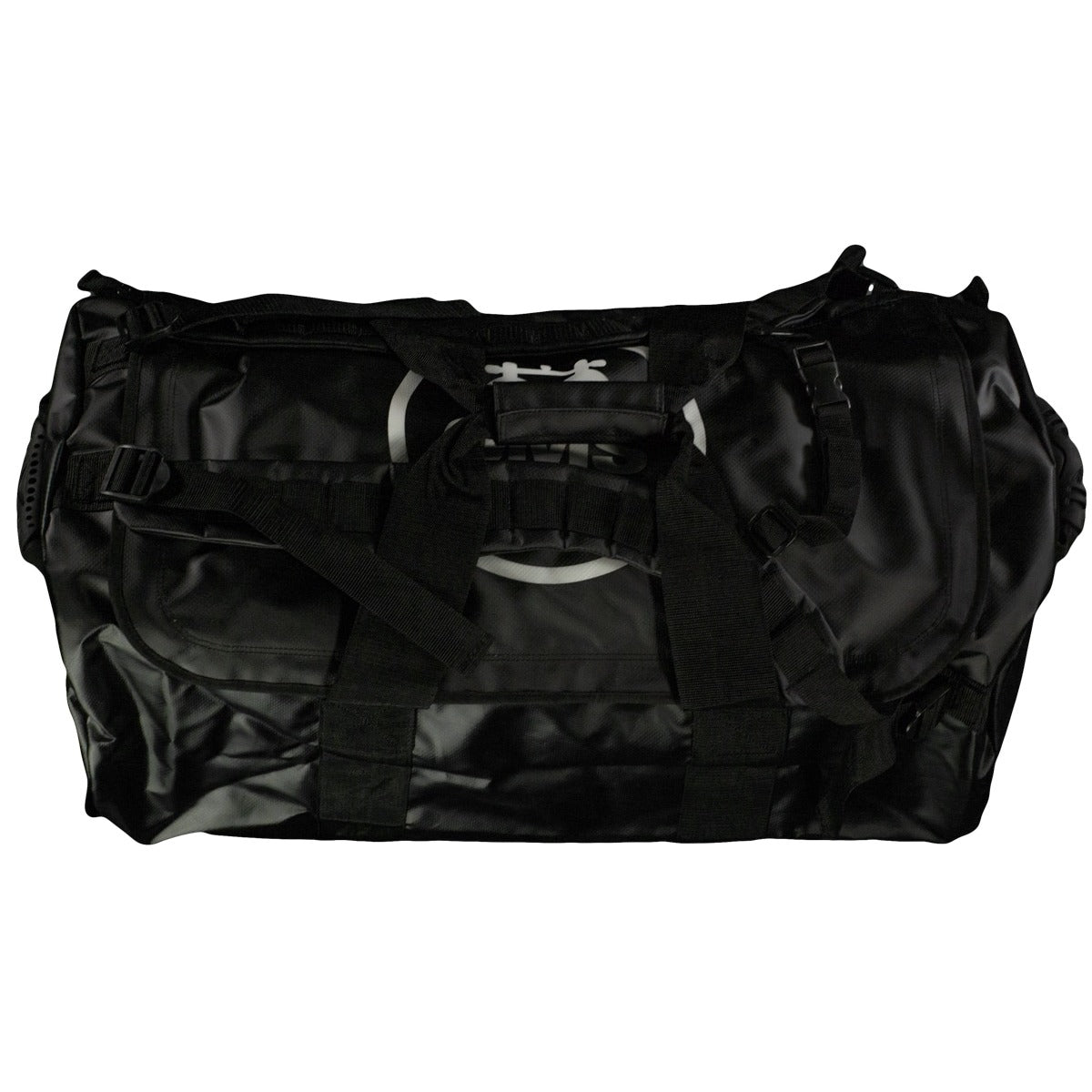 OMS Equipment Bag in black laminated nylon with padded handles and shoulder straps