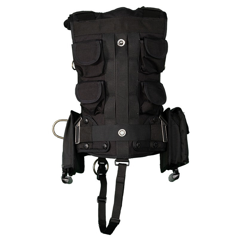OMS IQ Lite soft backpack harness with crotch strap, front view