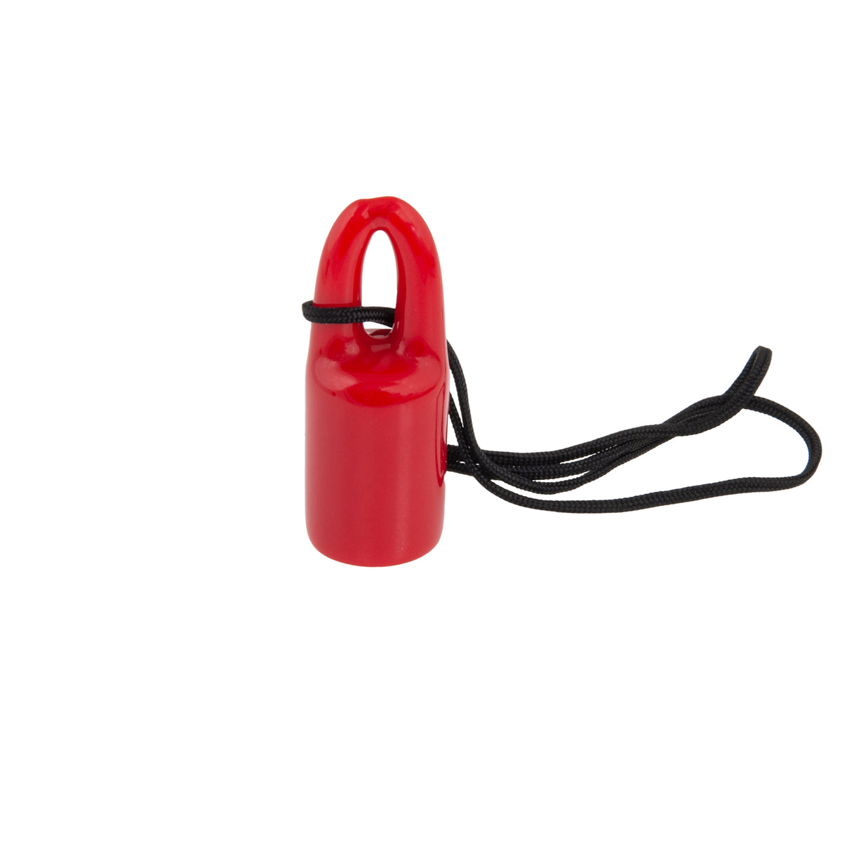Tecline red push-on DIN cap for a first stage with retaining cord