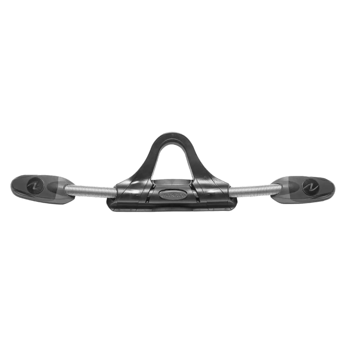 Aqua Lung adjustable fin spring strap, shown flat with the heel loop and the mounting tabs at each end