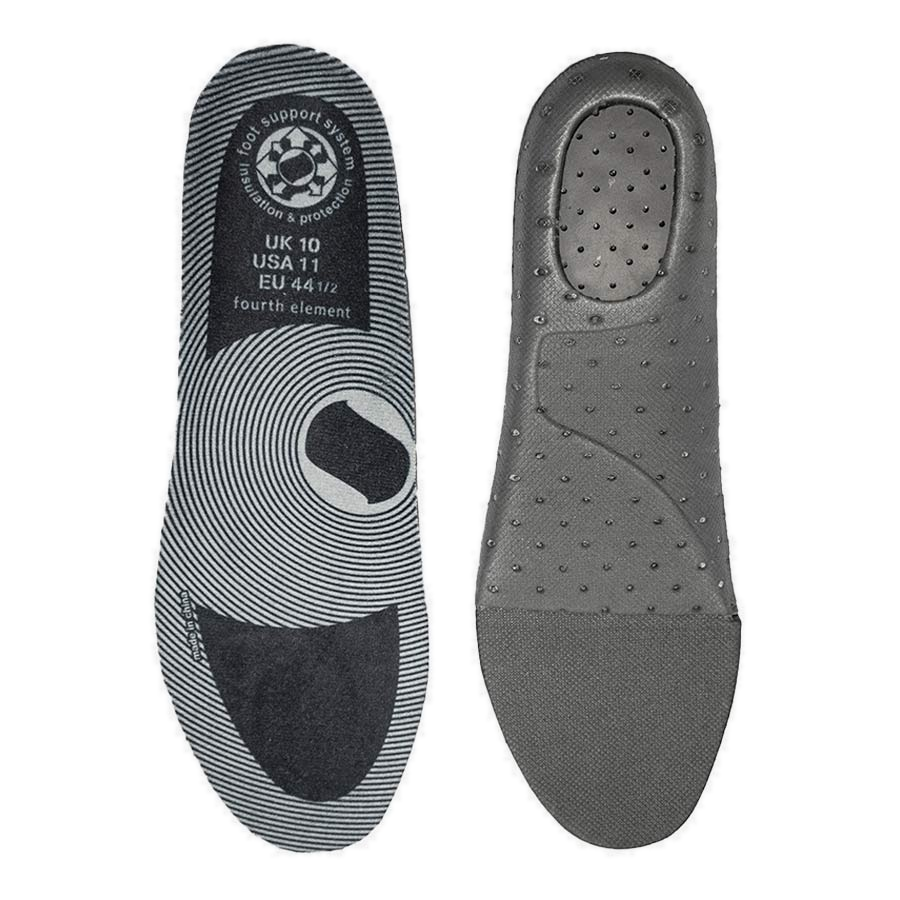 Removable arch-support insoles supplied with the Fourth Element Pelagic dive boot