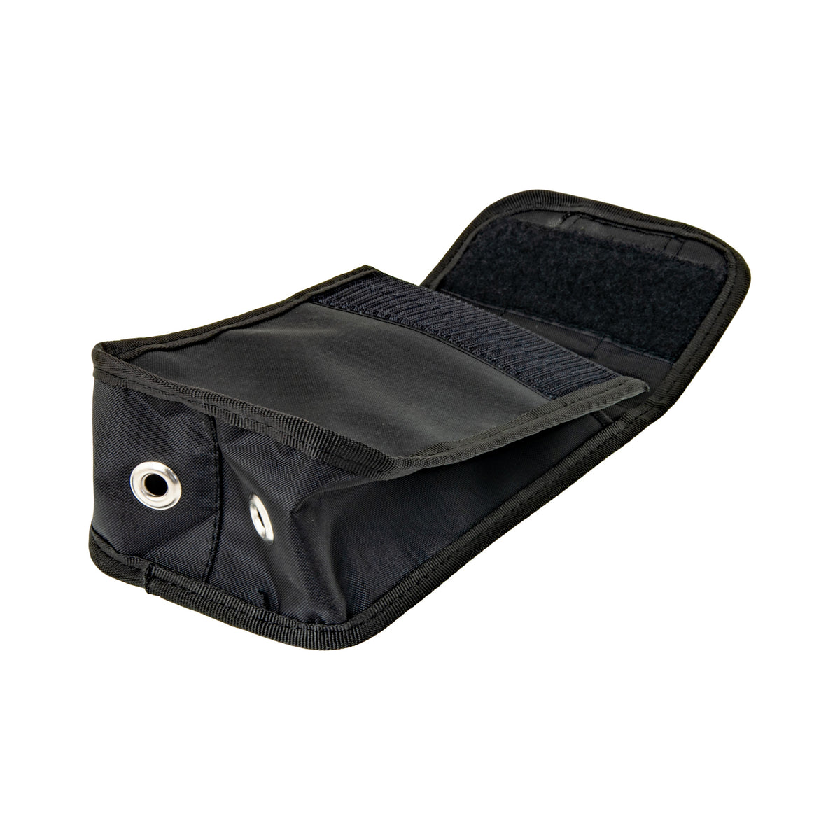 Tecline mask pocket for the waist belt, closed, front view